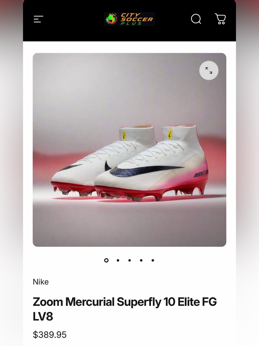 Nike women’s zoom mercurial superfly 10 elite fg 6.5 soccer Cleats $440